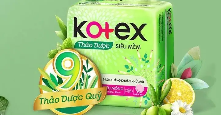 Băng vệ sinh Kotex thảo dược quý