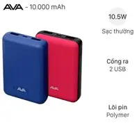 Sạc dự ph&ograve;ng AVA 10000 mAh