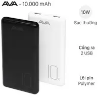 Sạc dự ph&ograve;ng AVA 10000 mAh