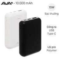 Sạc dự ph&ograve;ng AVA 10000 mAh