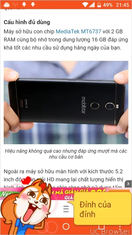Khách hàng review Điện thoại Mobiistar Zumbo J2 1