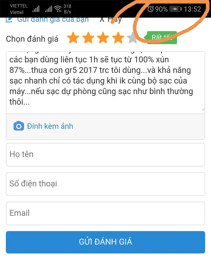 Khách hàng review Điện thoại Huawei Nova 3e 7