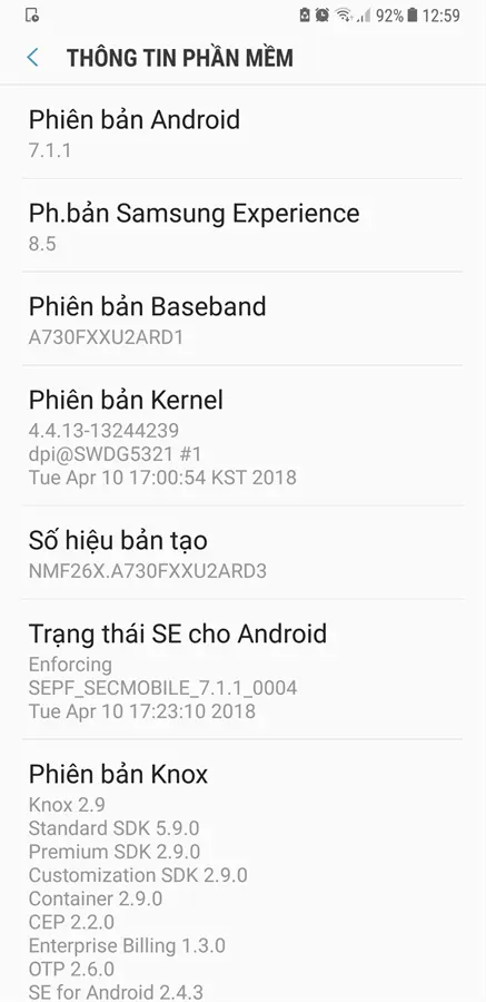 Khách hàng review Điện thoại Samsung Galaxy A8  (2018) 2