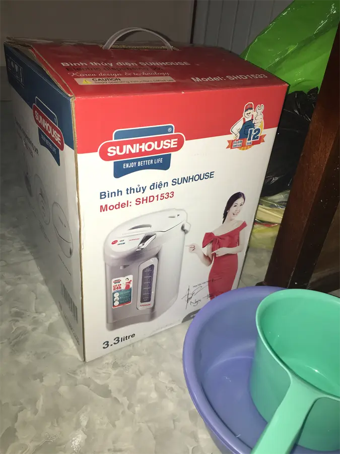 Khách hàng review Bình thủy điện Sunhouse SHD1533 3.3 lít 10