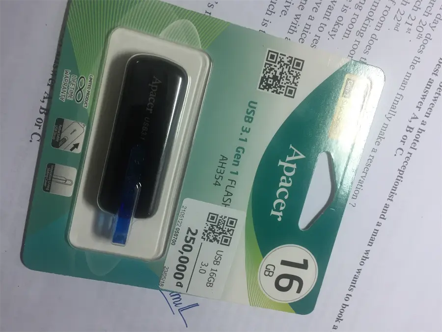 Khách hàng review USB 3.0 16GB Apacer AH354 2