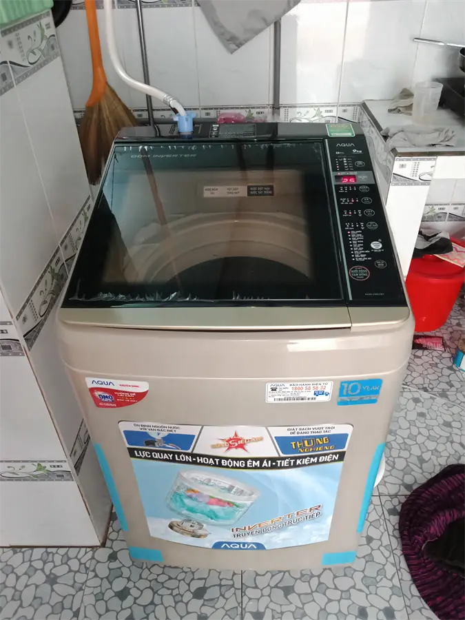 Khách hàng review Máy giặt Aqua Inverter 9 kg AQW-D901BT N 2