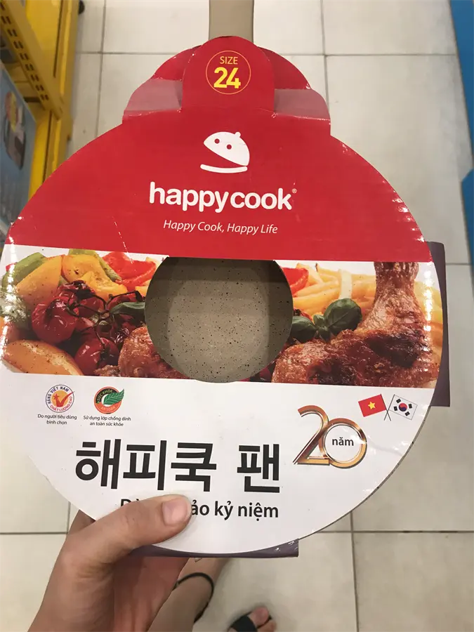 Khách hàng review Chảo nhôm chống dính đáy từ 24 cm Happycook Charm CHP-24 6