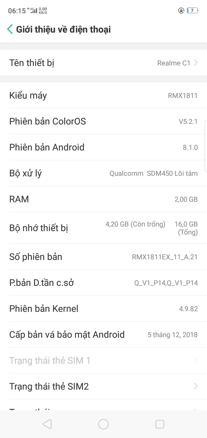 Khách hàng review Điện thoại realme C1 10