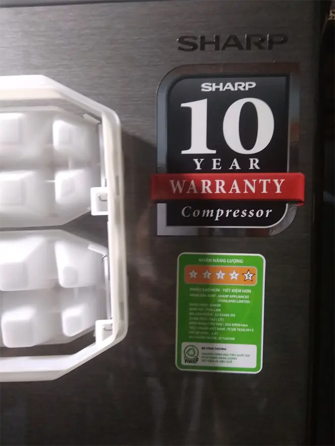 Khách hàng review Tủ lạnh Sharp Inverter 315 lít SJ-X346E-DS 2