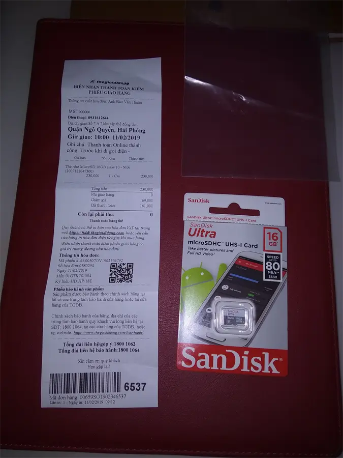 Khách hàng review Thẻ nhớ MicroSD 16GB Class 10 9