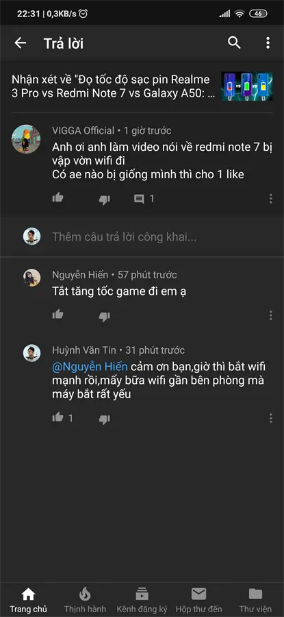 Khách hàng review Điện thoại Xiaomi Redmi Note 7 (4GB/64GB) 26