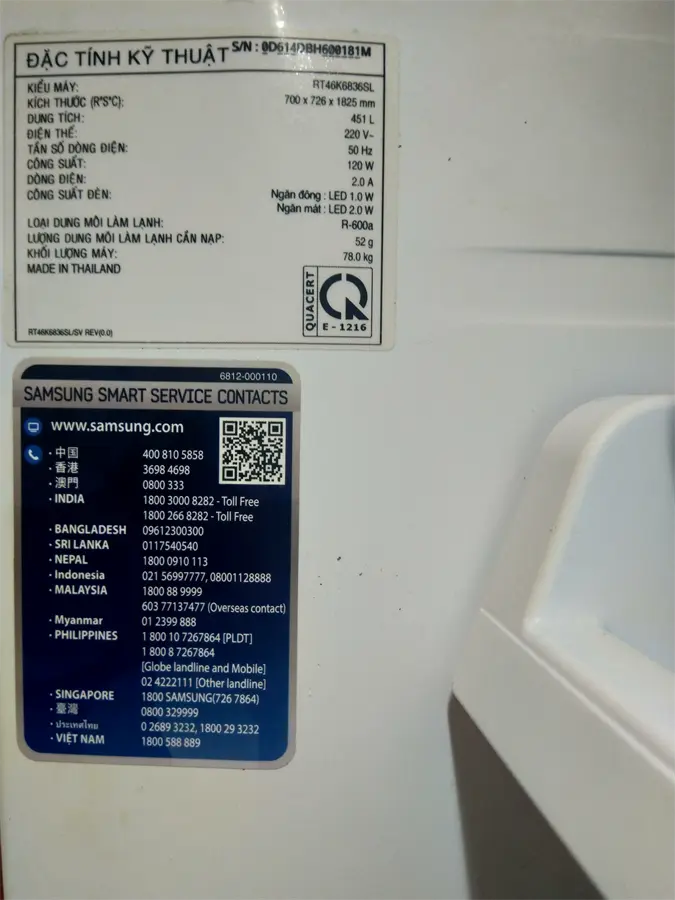 Khách hàng review Tủ lạnh Samsung Inverter 451 lít RT46K6885BS/SV 4