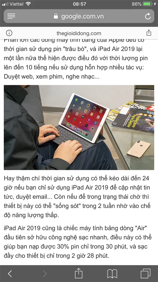 hách hàng review Máy tính bảng iPad Air 10.5 inch Wifi 64GB 2019 6
