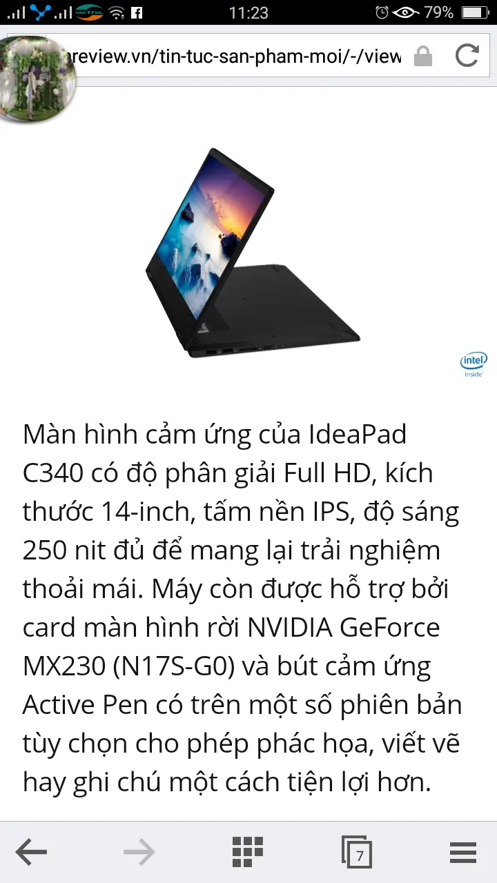 Khách hàng review Laptop Lenovo Ideapad C340 14IWL i5 8265U/8GB/256GB/Touch/Win10 (81N4003TVN) 5
