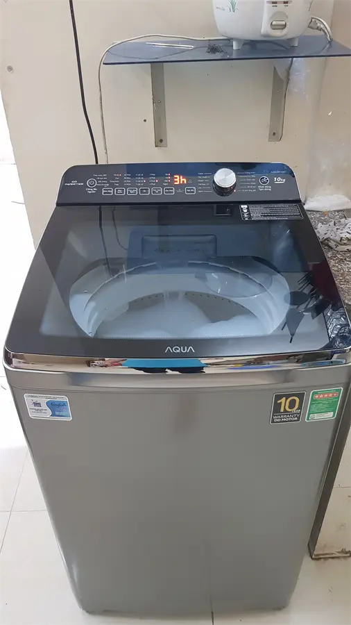 Khách hàng review Máy giặt Aqua Inverter 10 Kg AQW-DR100ET S 34