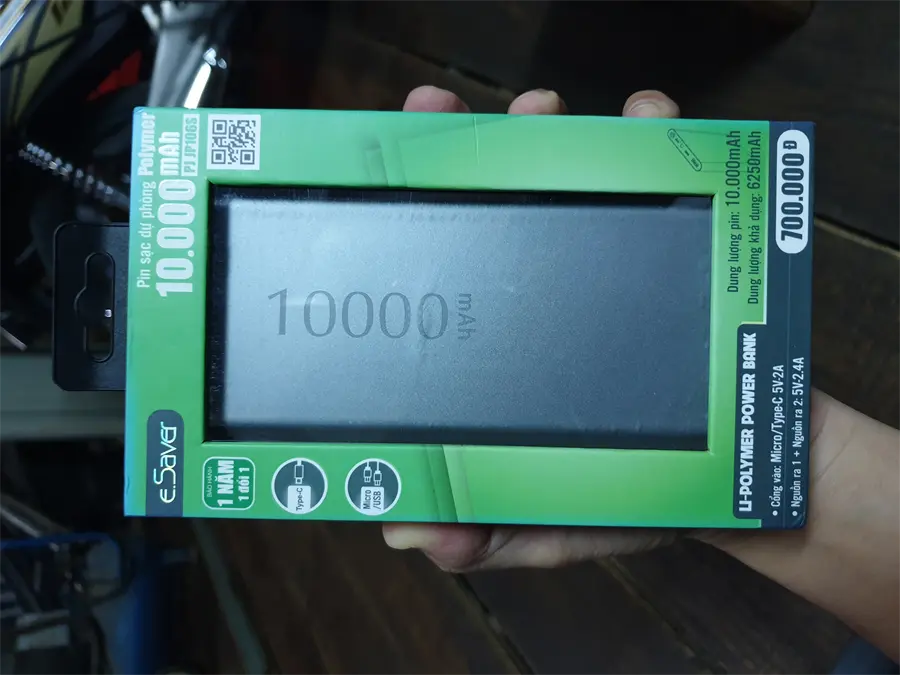 Khách hàng review Pin sạc dự phòng Polymer 10.000 mAh Type C 10W eSaver PJ JP106S 35
