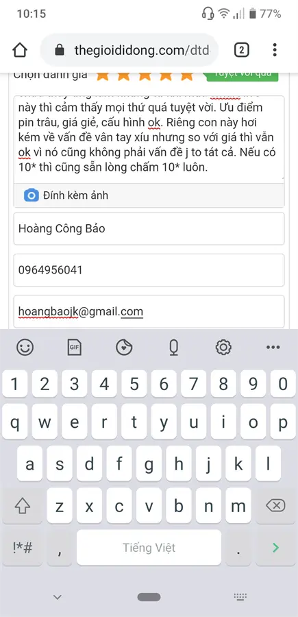 Khách hàng review Điện thoại Vsmart Live (6GB/64GB) 19