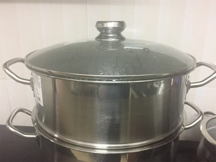 Khách hàng review Bộ nồi xửng inox 3 đáy nắp kính 28 cm Fivestar ST28-3DG 1