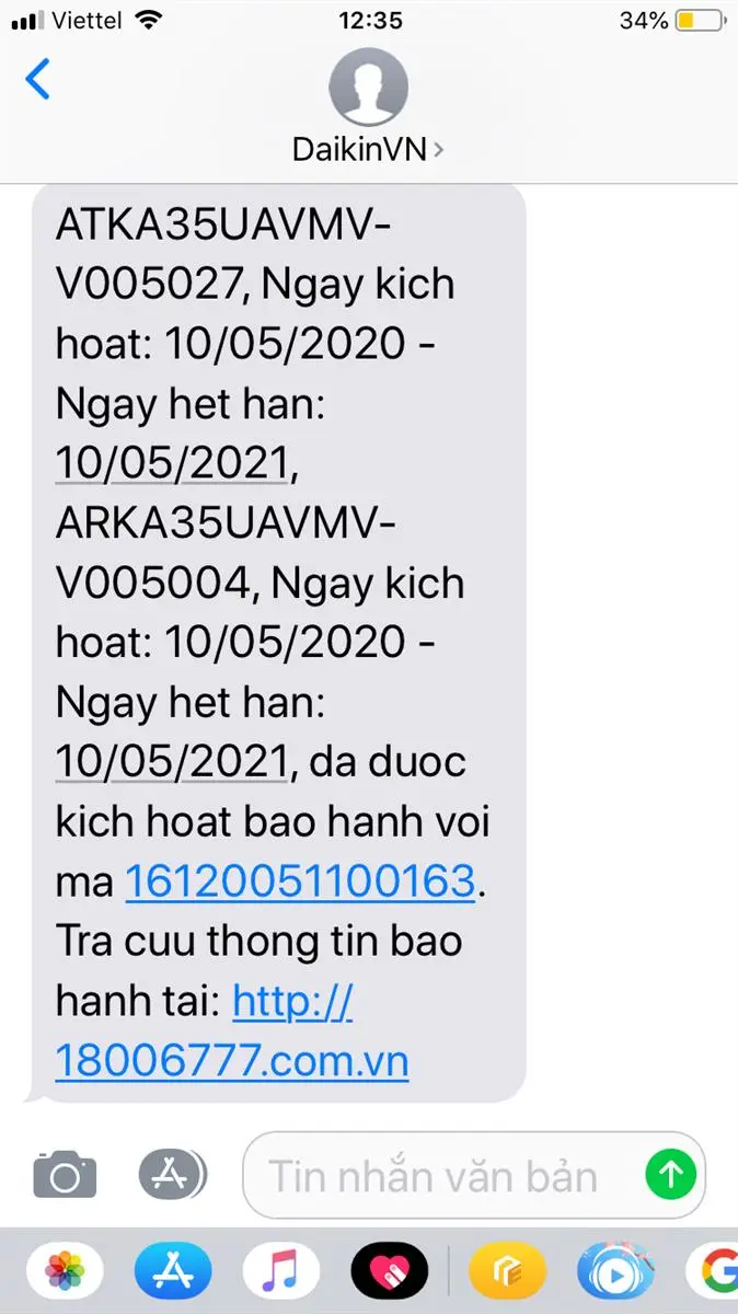 Khách hàng review Máy lạnh Daikin Inverter 1.5 HP ATKA35UAVMV 4