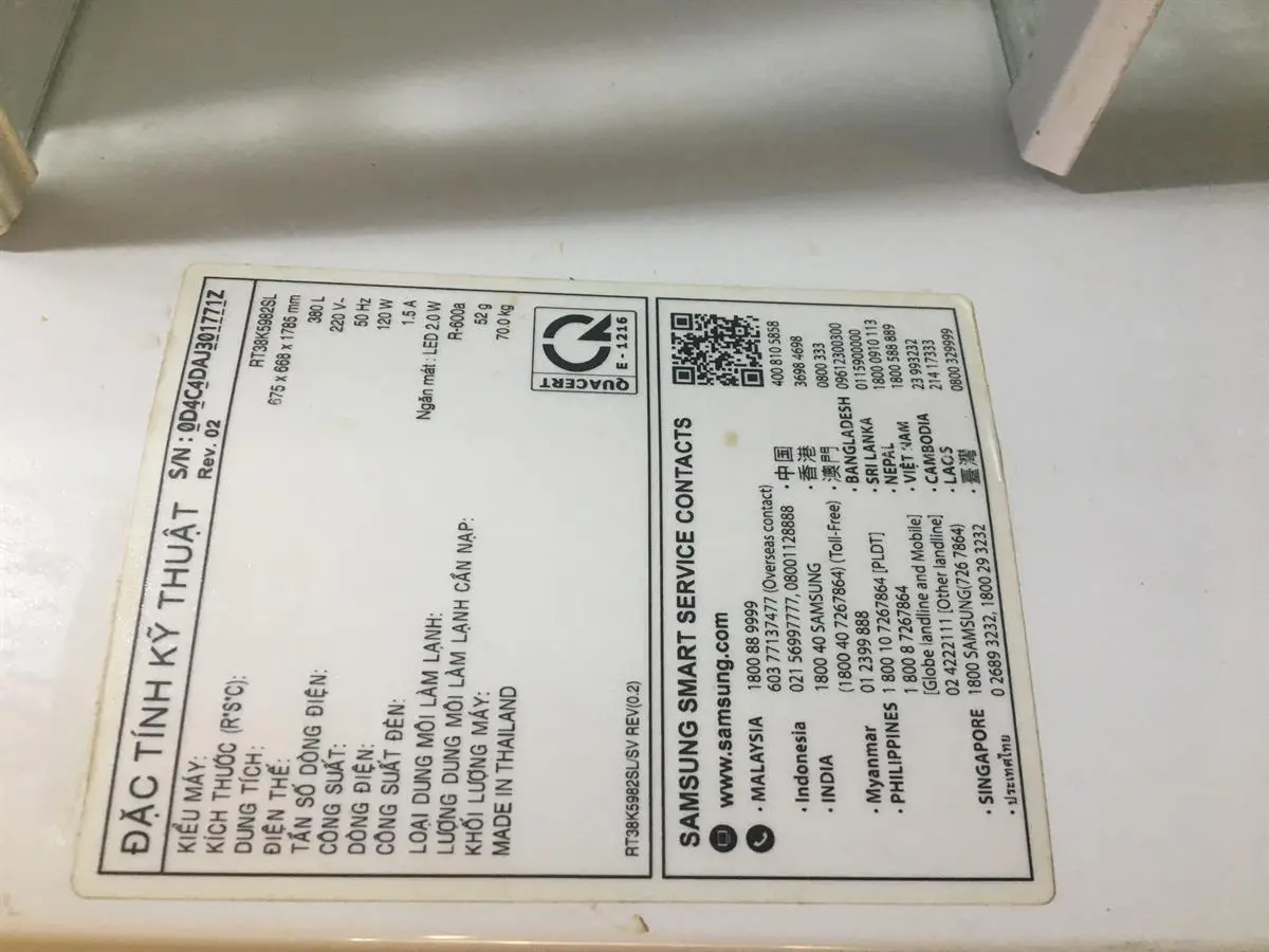 Khách hàng review Tủ lạnh Samsung Inverter 380 lít RT38K5982SL/SV 1