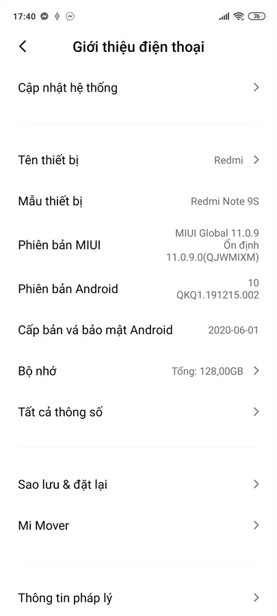 Khách hàng review Điện thoại Xiaomi Redmi Note 9S 50
