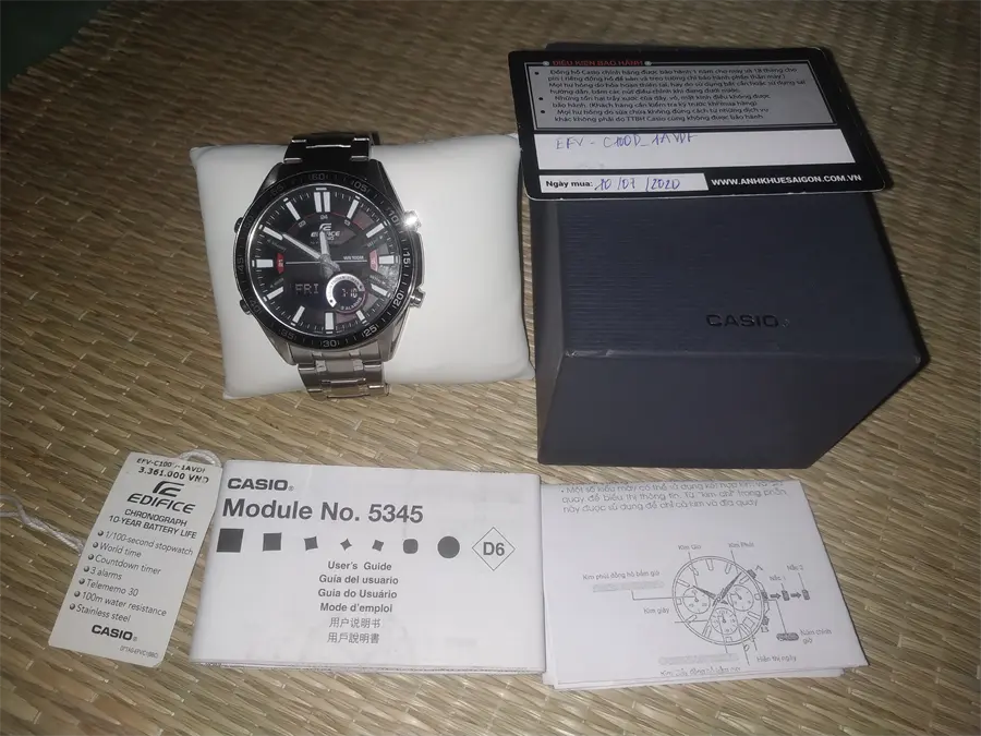 Khách hàng review Đồng hồ Nam Edifice Casio EFV-C100D-1AVDF 4