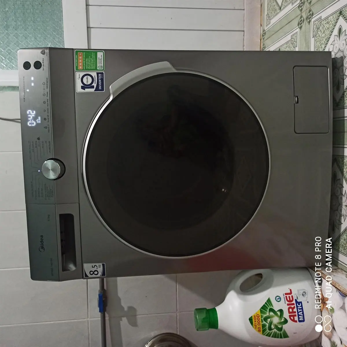 Khách hàng review Máy giặt Midea Inverter 8.5 Kg MFK85-1401SK 3