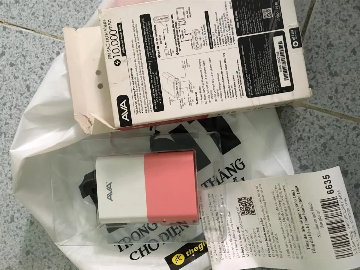 Khách hàng review Pin sạc dự phòng Polymer 10.000 mAh AVA Pilot 4