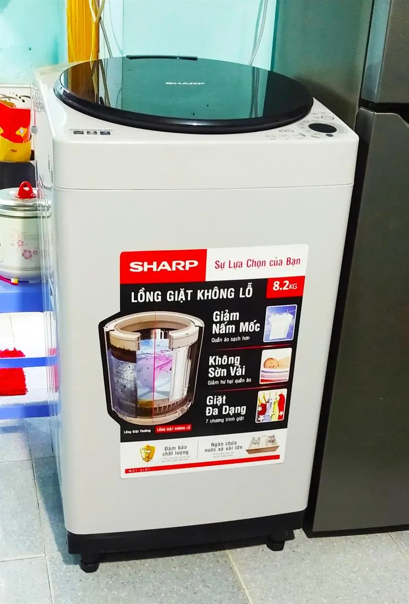 Khách hàng review Máy giặt Sharp 8.2 kg ES-W82GV-H 4
