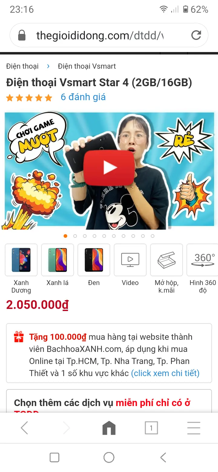 Khách hàng review Điện thoại Vsmart Star 4 (2GB/16GB) 4