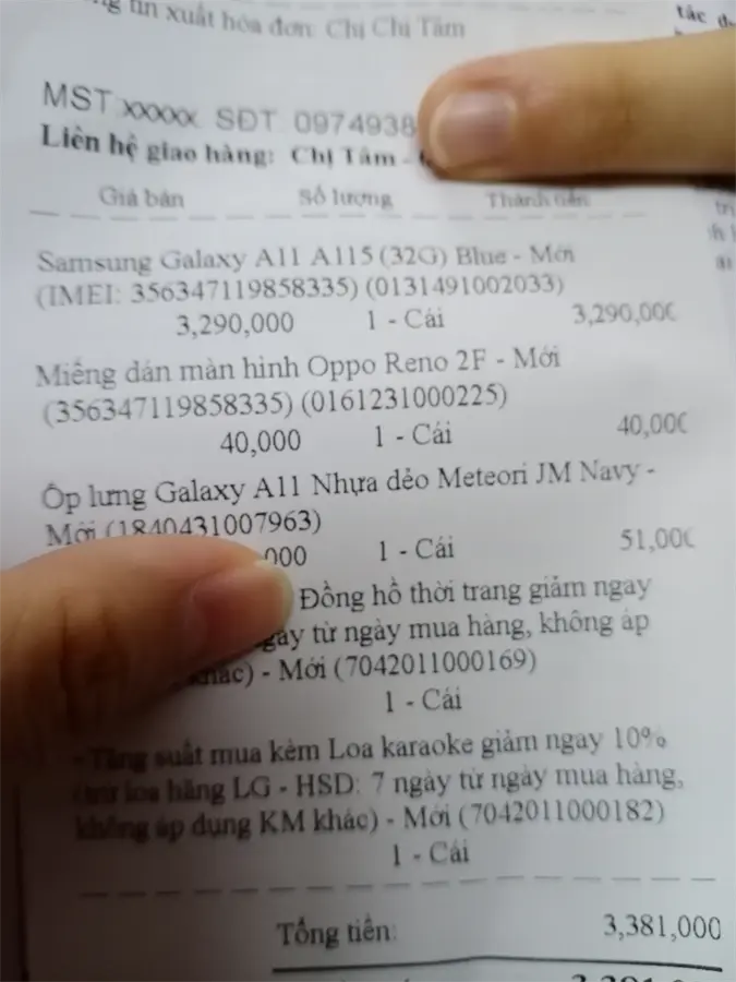Khách hàng review Điện thoại Samsung Galaxy A11 6