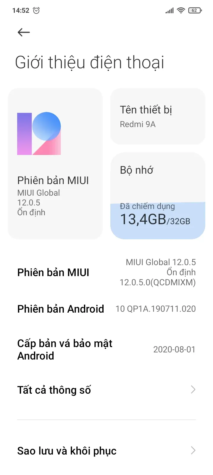 Khách hàng review Điện thoại Xiaomi Redmi 9A 17