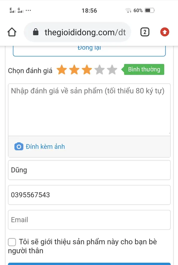 Khách hàng review Điện thoại Vivo V19 Neo 1