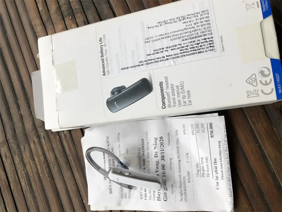 Khách hàng review Tai nghe Bluetooth 1 Bên Samsung MG900E 1