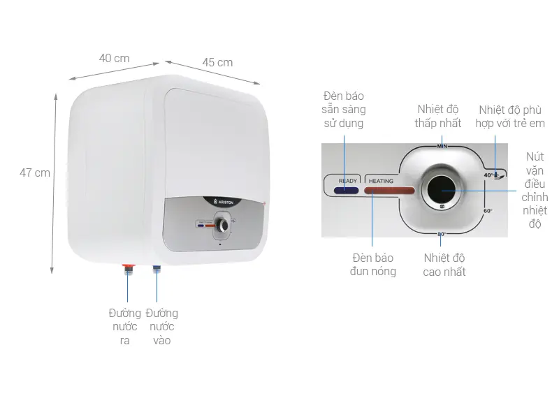 Khách hàng review Máy nước nóng gián tiếp Ariston 30 lít 2500W AN2 30 RS 2.5 FE 10