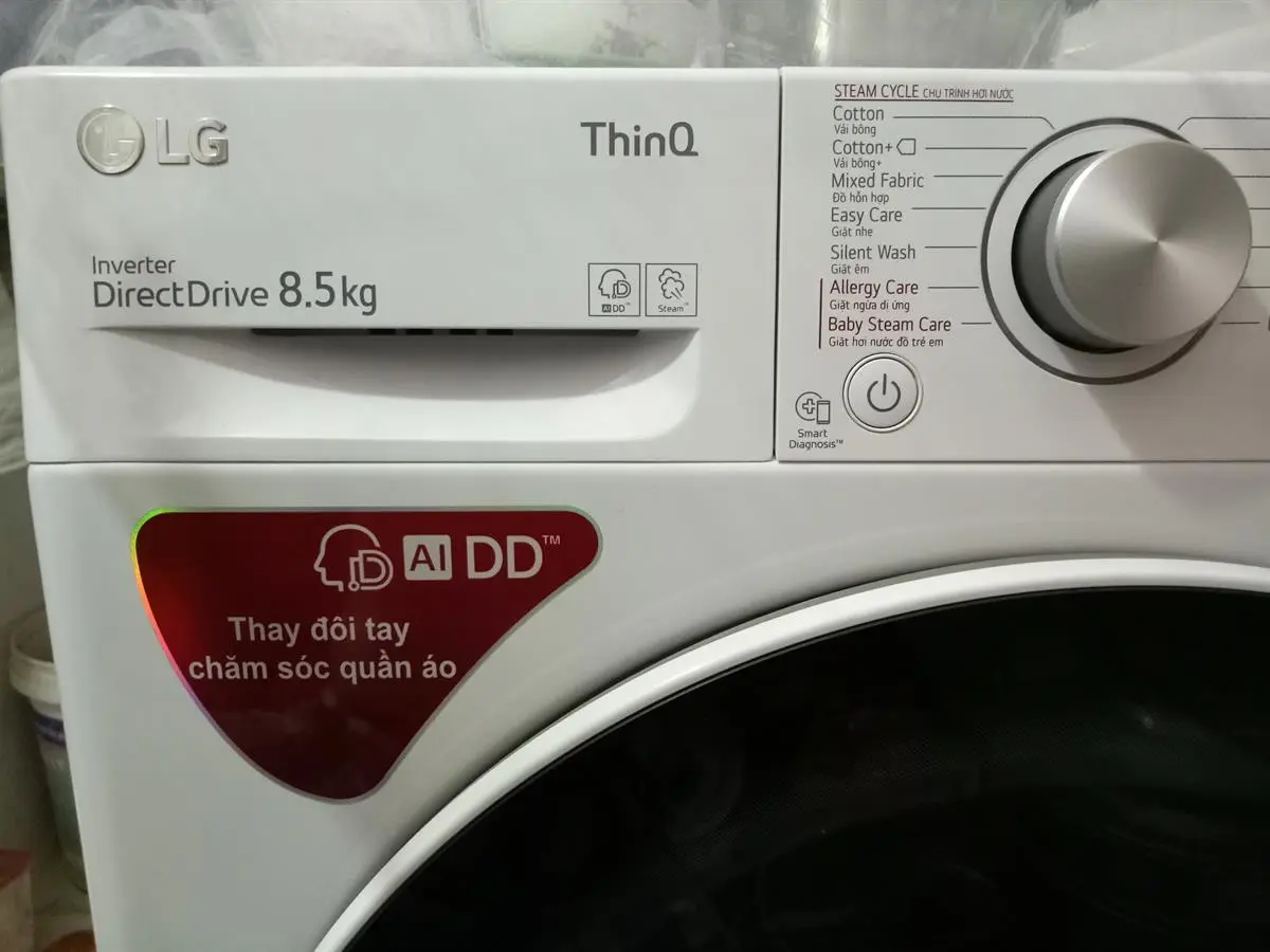 Khách hàng review Máy giặt LG AI DD Inverter 8.5 kg FV1408S4W 91