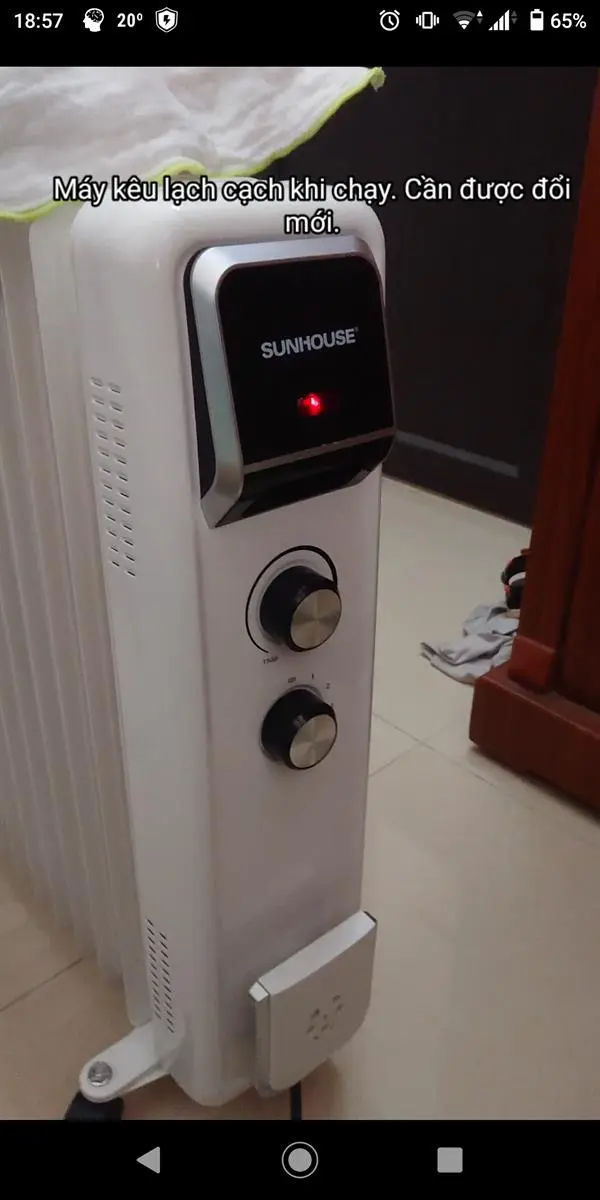 Khách hàng review Máy sưởi dầu Sunhouse SHD7084 1