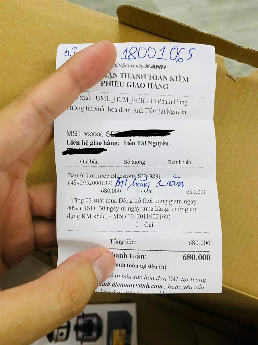 Khách hàng review Bàn ủi hơi nước BlueStone SIB-3831 2200W 5