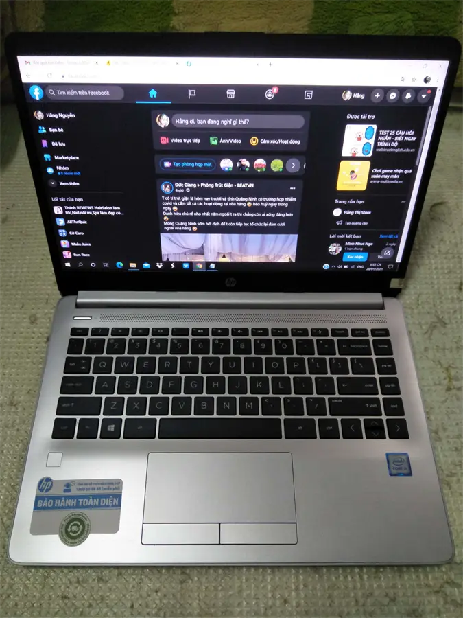 Khách hàng review Laptop HP 348 G7 i3 8130U/4GB/256GB/Win10 (9PG83PA) 1