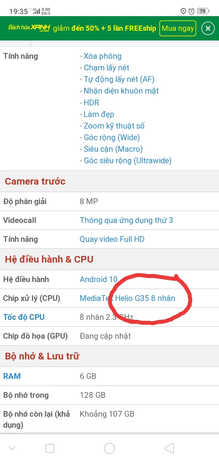 Khách hàng review Điện thoại Samsung Galaxy A12 6GB 20