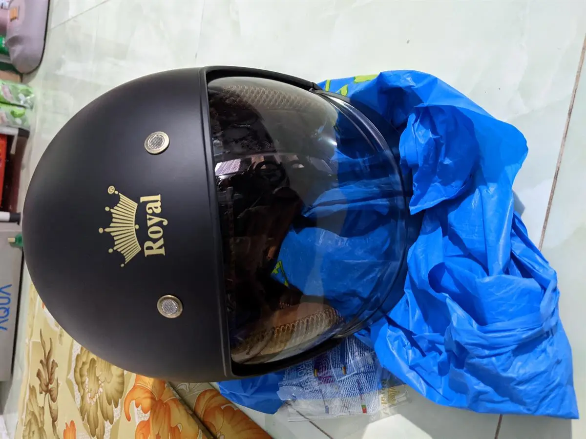 Khách hàng review Mũ 3/4 size XL Royal M139 đen 1