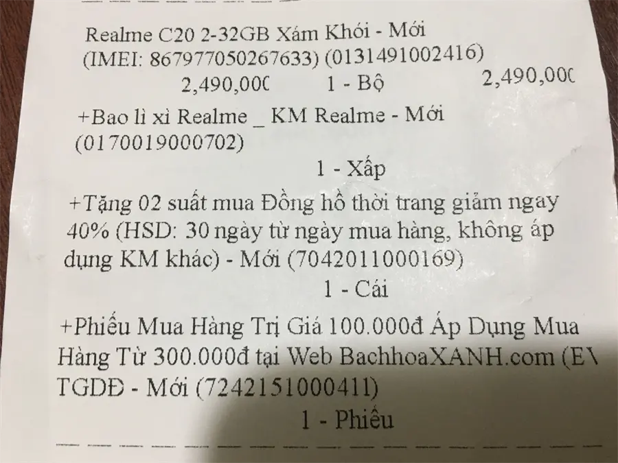 Khách hàng review Điện thoại realme C20 1