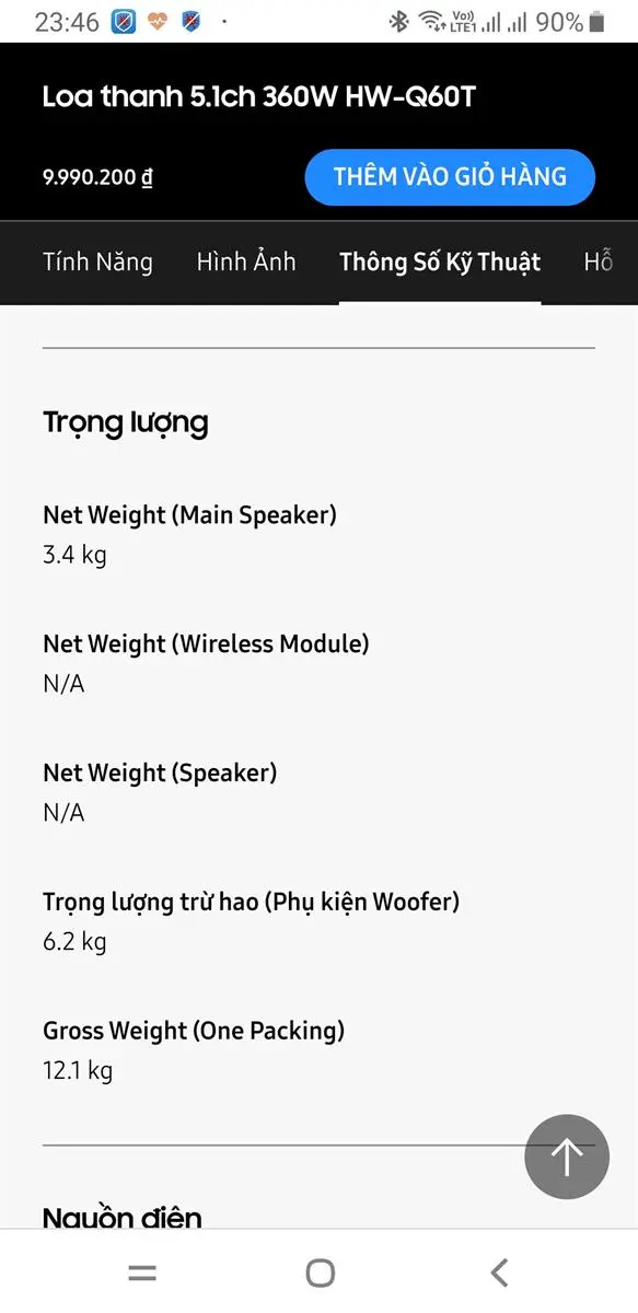 Khách hàng review Loa thanh Samsung HW-Q60T/XV 2