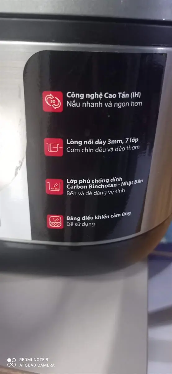 Khách hàng review Nồi cơm cao tần Toshiba 1 lít RC-10IP1PV 3