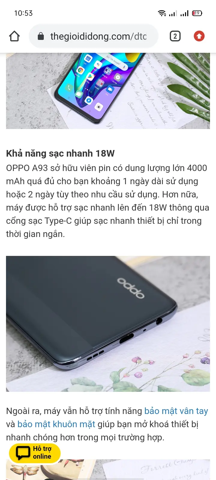 Khách hàng review Điện thoại OPPO A93 4