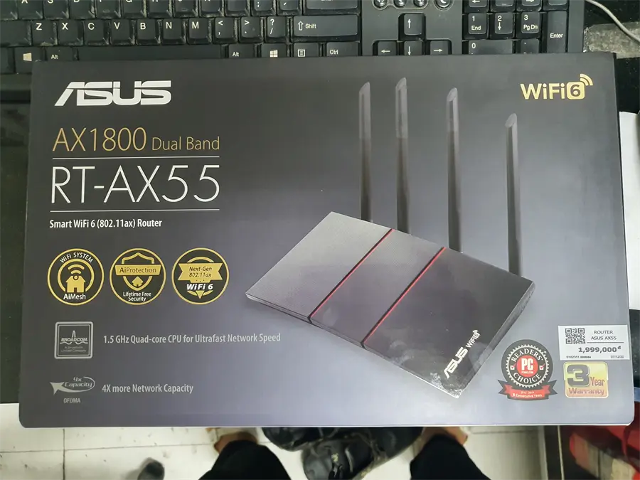 Khách hàng review Router Wifi Chuẩn Wifi 6 Băng Tần Kép Asus AX55 6