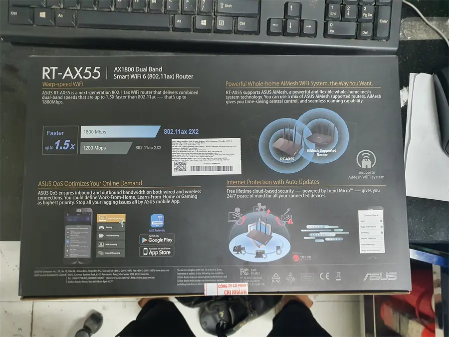 Khách hàng review Router Wifi Chuẩn Wifi 6 Băng Tần Kép Asus AX55 8