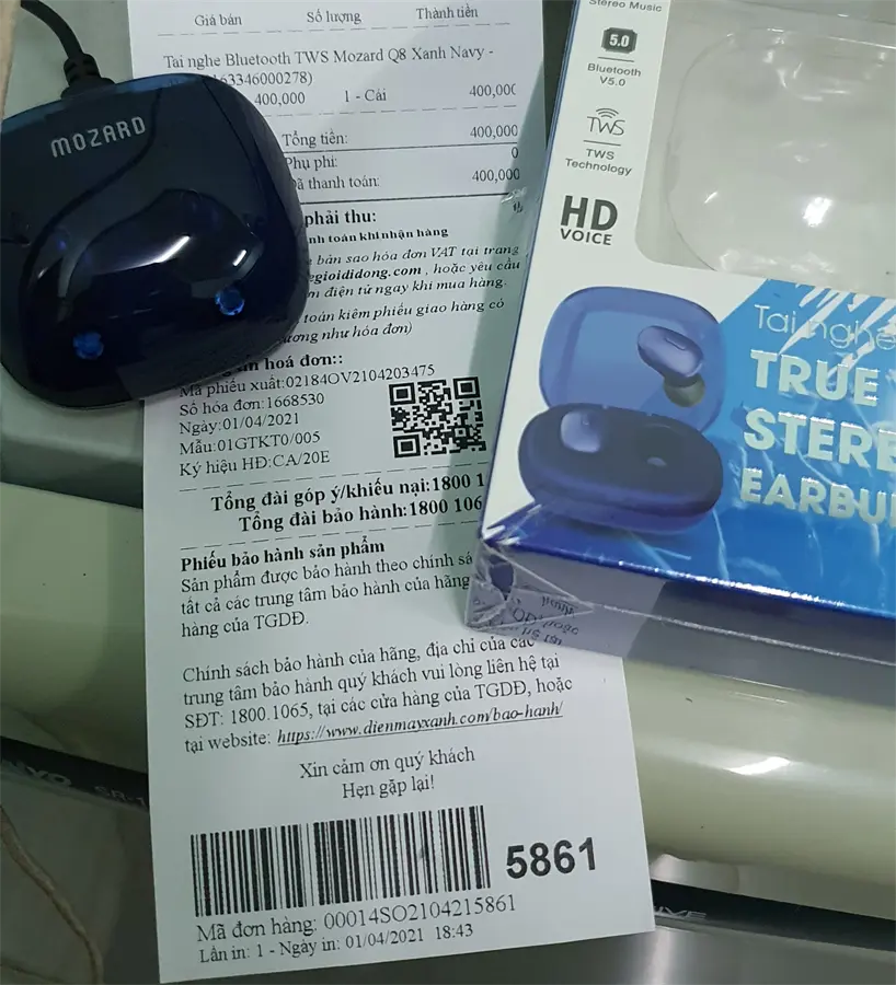 Khách hàng review Tai nghe Bluetooth True Wireless Mozard Q8 23