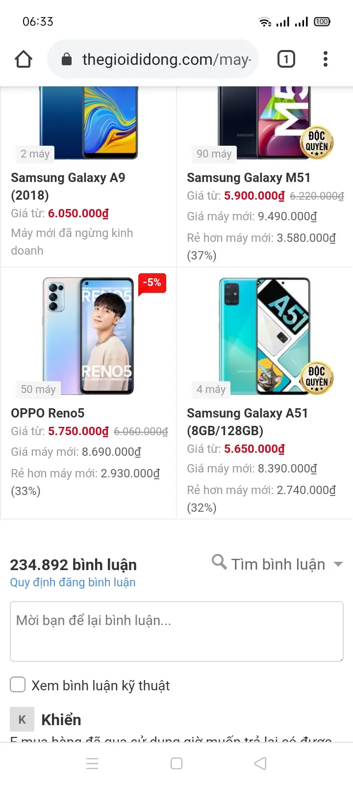 Khách hàng review Điện thoại OPPO A15s 7