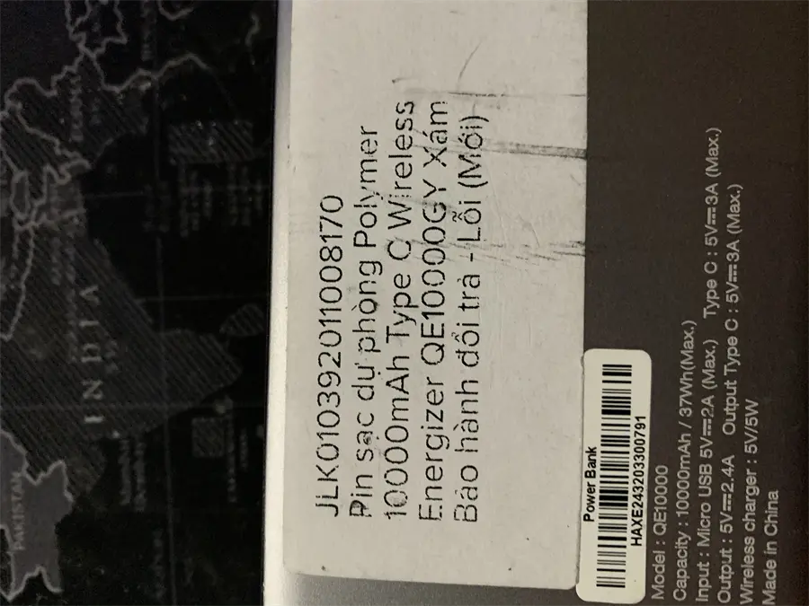 Khách hàng review Pin sạc dự phòng không dây 10.000 mAh Type C 15W Energizer QE10000GY 5